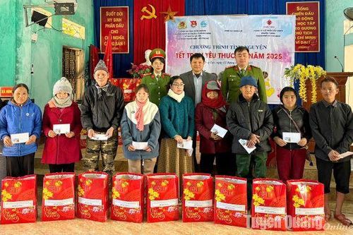 Tặng quà Tết cho 50 hộ dân có hoàn cảnh đặc biệt khó khăn xã Hùng Lợi