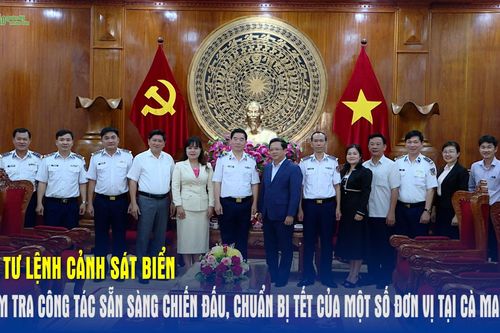 Bộ tư lệnh Cảnh sát biển kiểm tra công tác sẵn sàng chiến đấu, chuẩn bị Tết của một số đơn vị tại Cà Mau