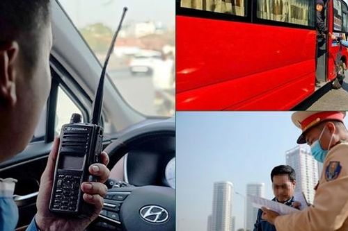 CSGT mặc thường phục ghi hình xe khách vi phạm