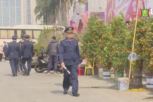 Trật tự tại các chợ hoa Tết được đảm bảo