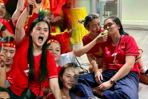 Vợ Duy Mạnh ăn mừng máu lửa trước khi ngất vì quá sức ở Thái Lan