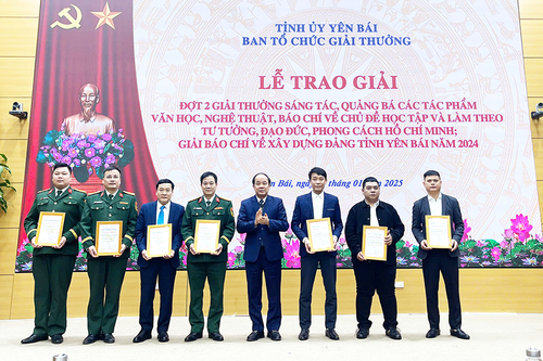 Báo Quân đội nhân dân đoạt giải A Giải Báo chí về xây dựng Đảng tỉnh Yên Bái năm 2024
