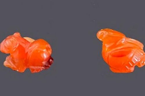 Bảo vật thời cổ đại hạt mã não con chim nước và hổ Lai Nghi