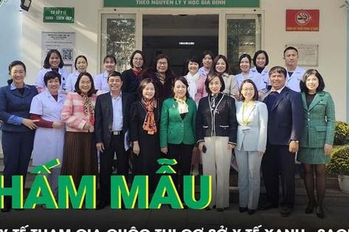 Khảo sát thực tế và chấm mẫu Cuộc thi 'Cơ sở y tế Xanh - Sạch - Đẹp' tại trạm y tế