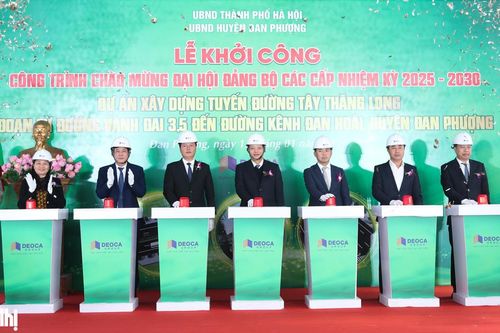 Huyện Đan Phượng khởi công xây dựng tuyến đường Tây Thăng Long