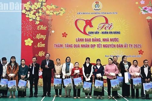 Phó Chủ tịch Quốc hội Trần Quang Phương dự chương trình 'Tết sum vầy-Xuân ơn Đảng' tại Kon Tum
