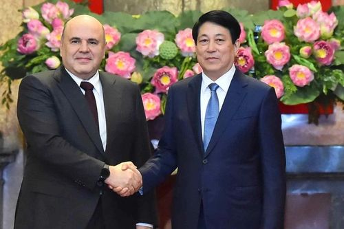 Chủ tịch nước Lương Cường tiếp Thủ tướng Liên bang Nga Mikhail Mishustin