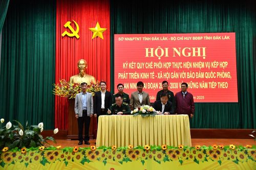 BĐBP Đắk Lắk ký kết quy chế phối hợp với Sở Nông nghiệp và Phát triển nông thôn tỉnh