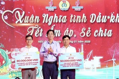 Ấm áp, sẻ chia 'Xuân nghĩa tình Dầu khí' tại NMNĐ Sông Hậu 1