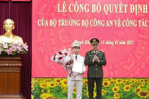 Thượng tá Trịnh Văn Giang được bổ nhiệm giữ chức Phó Giám đốc Công an tỉnh Thanh Hóa