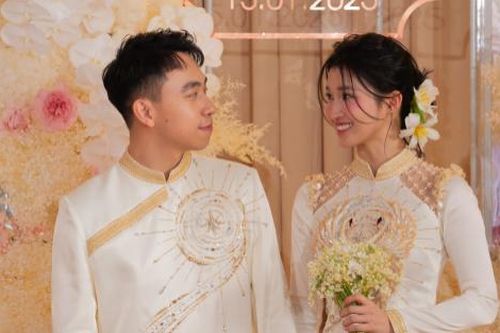 Ảnh nét căng của Á hậu Phương Nhi và chồng doanh nhân trong lễ ăn hỏi