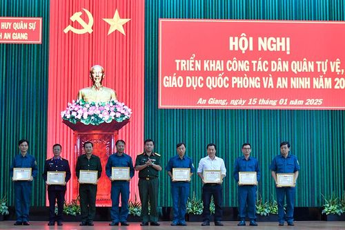 An Giang triển khai công tác dân quân tự vệ, giáo dục quốc phòng và an ninh năm 2025
