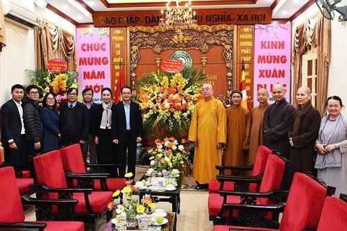 Hà Nội: Thứ trưởng Bộ Nội vụ Vũ Chiến Thắng chúc Tết Ất Tỵ đến lãnh đạo GHPGVN