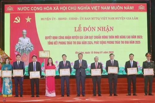 Gia Lâm đạt chuẩn huyện nông thôn mới nâng cao