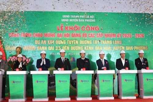 Khởi công xây dựng tuyến đường Tây Thăng Long qua huyện Đan Phượng