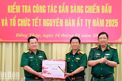 Bộ Tổng Tham mưu Quân đội nhân dân Việt Nam kiểm tra tại Đồng Tháp