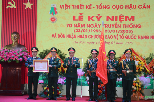Viện Thiết Kế (Tổng cục Hậu cần) đón nhận Huân chương Bảo vệ Tổ quốc hạng Nhì
