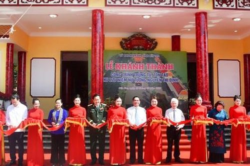Khánh thành công trình trùng tu, tôn tạo Khu lưu niệm Nữ tướng Nguyễn Thị Định