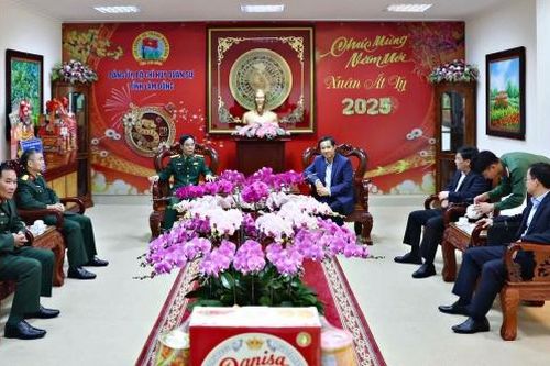 Quyền Bí thư Tỉnh ủy Nguyễn Thái Học thăm, chúc Tết lực lượng vũ trang