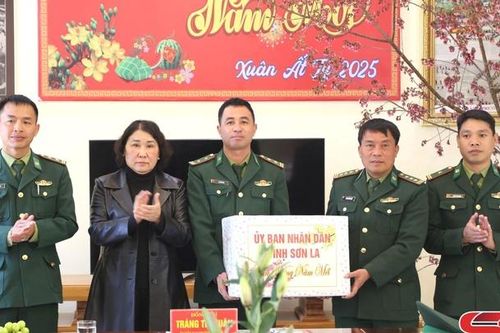 Đồng chí Phó Chủ tịch Thường trực UBND tỉnh kiểm tra, chúc tết các Đồn biên phòng tại huyện Sốp Cộp