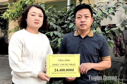 Trên 57 triệu đồng ủng hộ cháu Triệu Trung Nhật