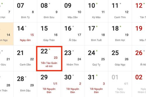 Tết ông Công ông Táo 2025 rơi vào ngày nào Dương lịch?
