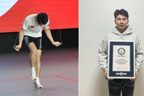 Nam sinh Trung Quốc phá kỷ lục Guinness thế giới về nhảy dây