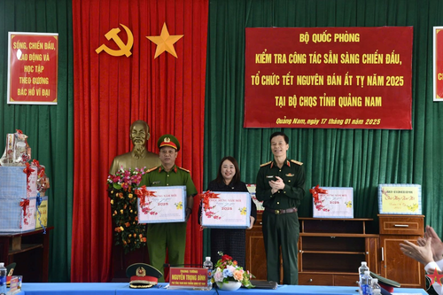 Trung tướng Nguyễn Trọng Bình kiểm tra, chúc Tết tại đảo Cù Lao Chàm