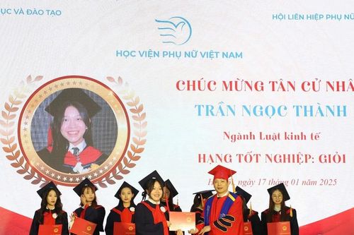 Học viện Phụ nữ Việt Nam trao bằng tốt nghiệp cho hơn 200 tân cử nhân, thạc sĩ