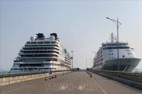 Hai tàu biển đưa 1.200 du khách quốc tế đến Hạ Long