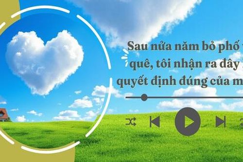 Audio: Sau nửa năm bỏ phố về quê, tôi may mắn có điều đáng giá nhất đời mình