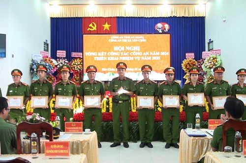 Công an TX. Tân Châu tổng kết công tác năm 2024