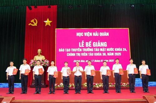 Học viện Hải quân: Bế giảng các lớp đào tạo thuyền trưởng, chính trị viên