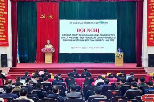 Công bố quy hoạch xây dựng vùng huyện Quỳnh Nhai đến năm 2030, tầm nhìn đến năm 2050