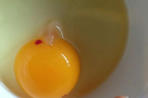 Đập trứng gà thấy vệt màu đỏ hay trắng đục, nên ăn hay bỏ đi?