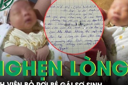 Bé gái sơ sinh bị bỏ rơi cùng lời nhắn 'em là sinh viên không nuôi được con'