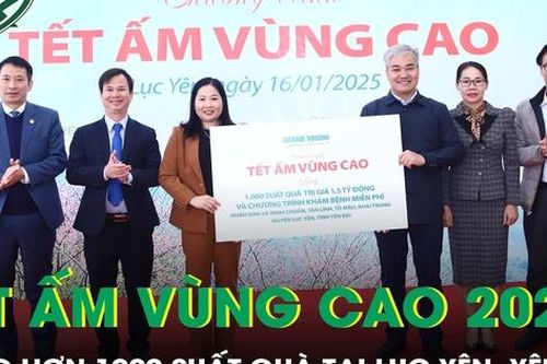 'Tết ấm vùng cao' 2025 mang mùa xuân yêu thương tới vùng cao Yên Bái