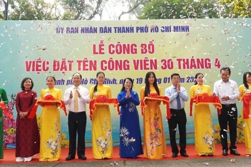 Thành phố Hồ Chí Minh chính thức đặt tên Công viên 30 tháng 4