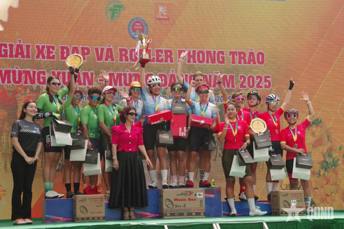 Sôi nổi Giải đua xe đạp và Roller phong trào 'Mừng Xuân - Mừng Đảng' năm 2025