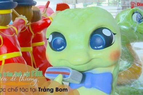 Hàng trăm linh vật rắn siêu dễ thương được chế tác tại Trảng Bom