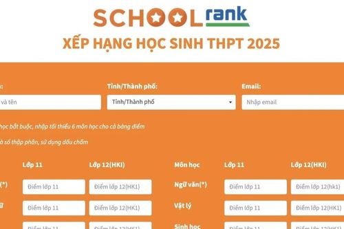 Chính thức mở công cụ tra cứu xếp hạng học sinh THPT