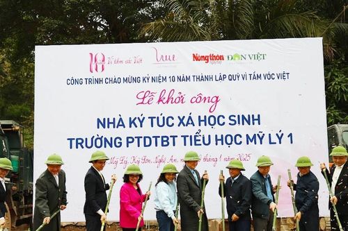 Quỹ 'Vì tầm vóc Việt': Khởi công Dự án cải tạo và nâng cấp Trường PTDTBT Tiểu học Mỹ Lý 1 (Kỳ Sơn)