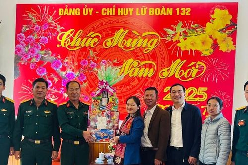 Phó Trưởng đoàn Đại biểu Quốc hội tỉnh Gia Lai Siu Hương thăm, chúc Tết các đơn vị lực lượng vũ trang và nguyên lãnh đạo Đoàn đại biểu Quốc hội tỉnh