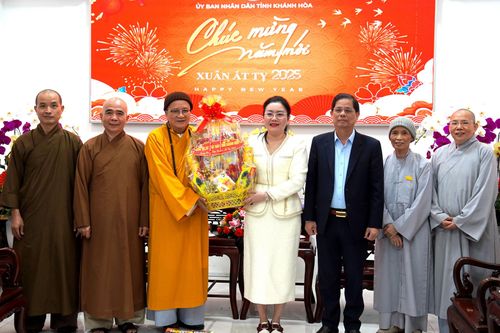 Lãnh đạo tỉnh tiếp đoàn Ban Trị sự Giáo hội Phật giáo Việt Nam tỉnh