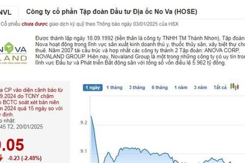Cổ phiếu của Novaland không ngừng 'dò đáy'