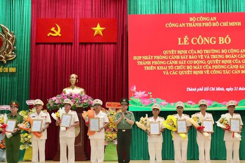 Công an TPHCM hợp nhất Phòng Cảnh sát bảo vệ và Trung đoàn Cảnh sát cơ động