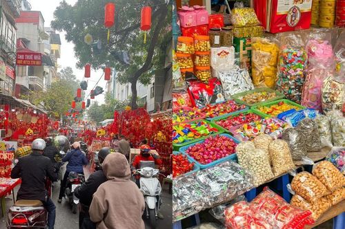 Hòa mình vào không khí sắm Tết nhộn nhịp ở phố cổ Hà Nội