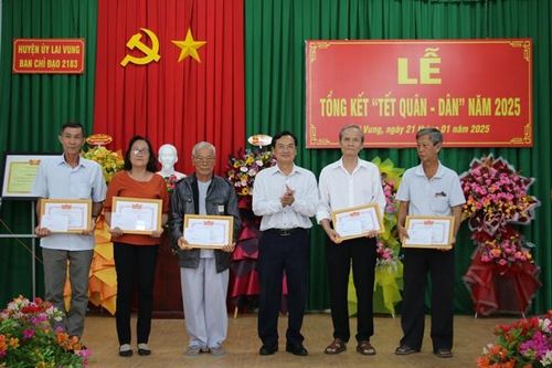 Huyện Lai Vung đạt nhiều kết quả nổi bật hoạt động Tết Quân - Dân năm 2025