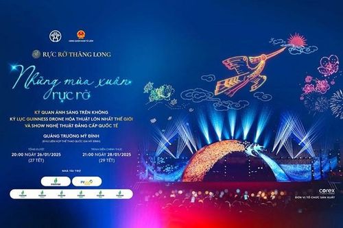 Petrovietnam và PVcomBank đồng hành cùng thành phố Hà Nội tổ chức trình diễn ánh sáng nghệ thuật 'Rực rỡ Thăng Long'
