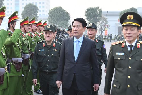 Chủ tịch nước Lương Cường thăm, chúc Tết Bộ Tư lệnh Cảnh sát cơ động